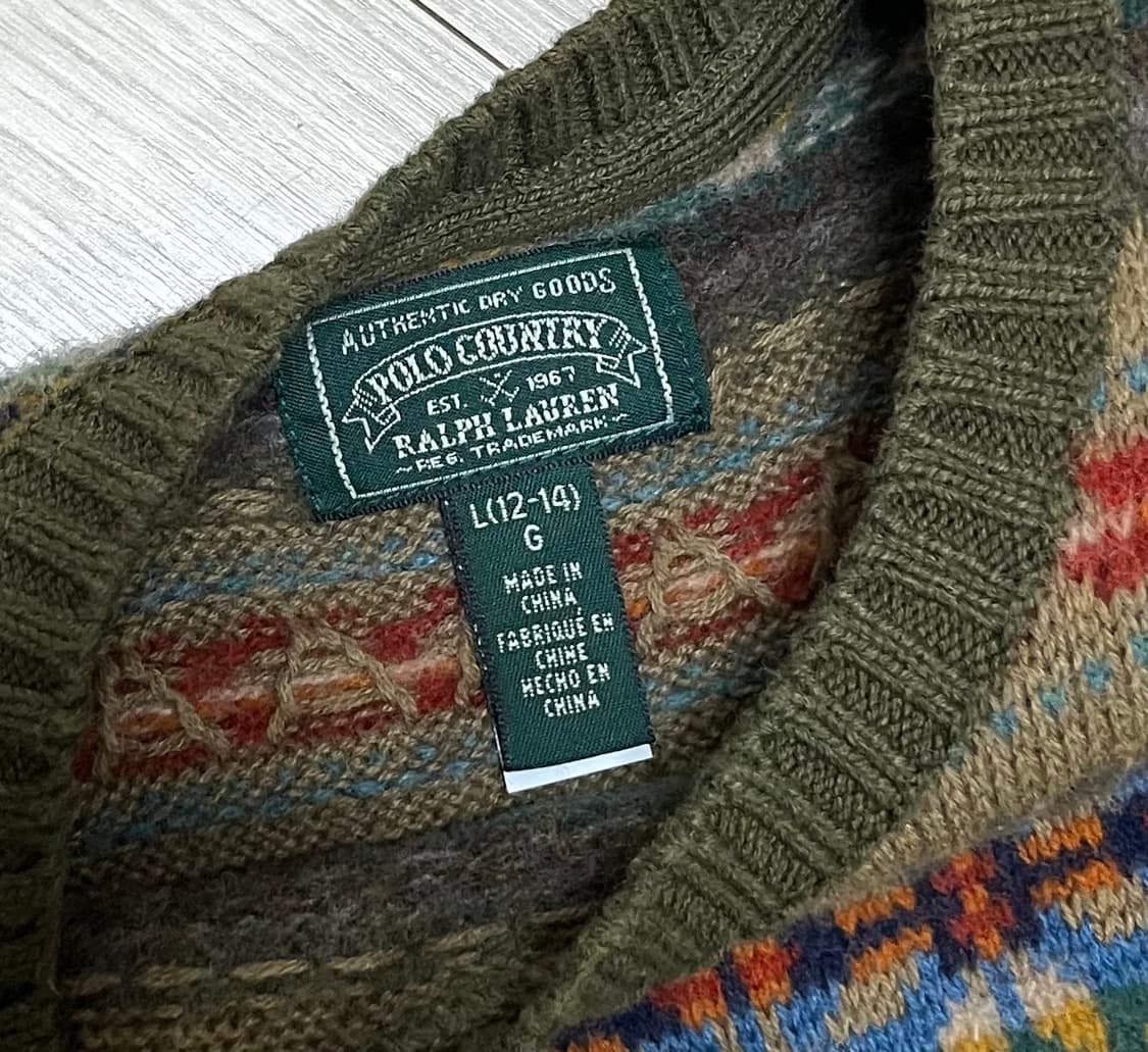 (출국정리)폴로 랄프로렌 걸즈 Fair Isle Cotten-Blend 상품이미지3