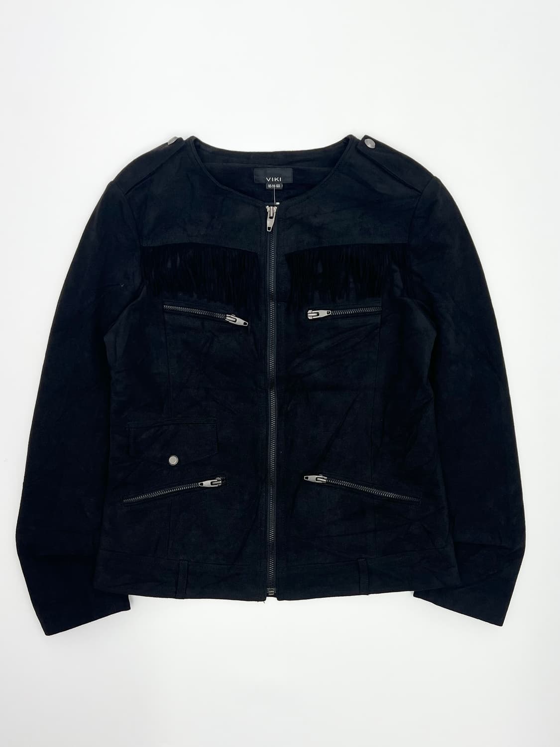 빈티지 우먼 테슬 스웨이드 자켓 상품이미지1