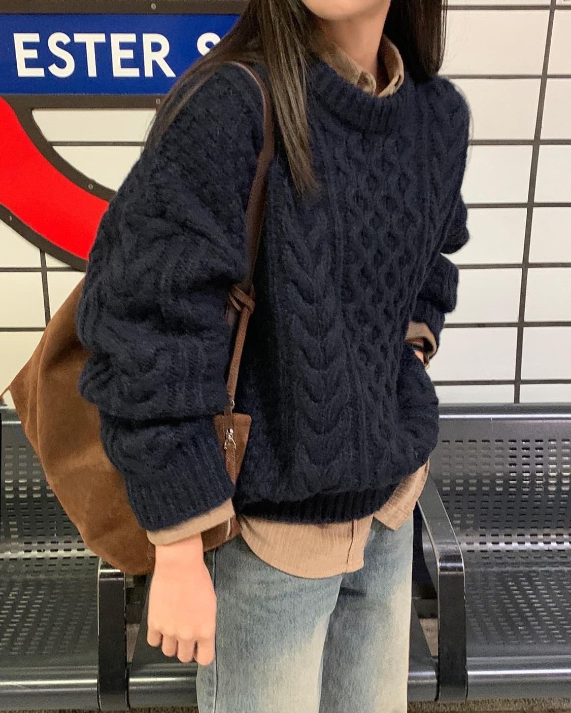 빈티지 핸드메이드니트_아란니트 울100 상품이미지5