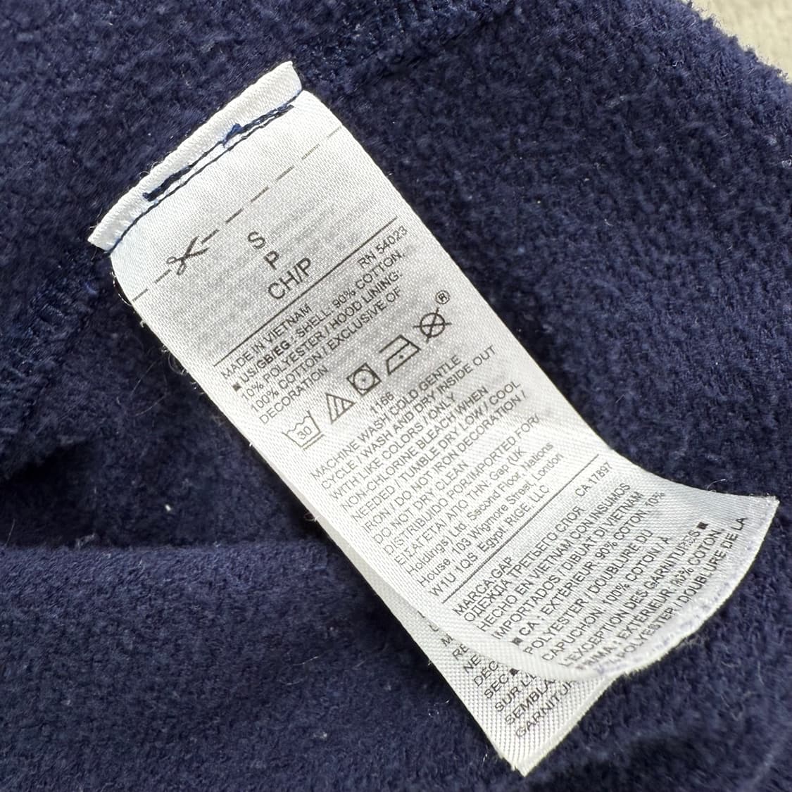 [S] 갭 네이비 후드집업 상품이미지7