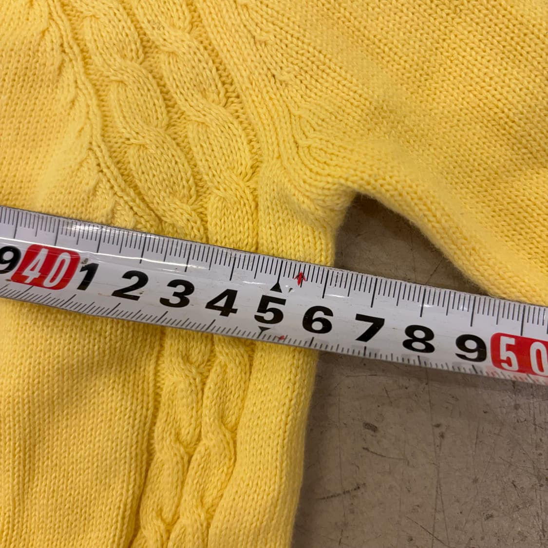 빈폴 스몰로고 옐로우 케이블 니트 상품이미지5