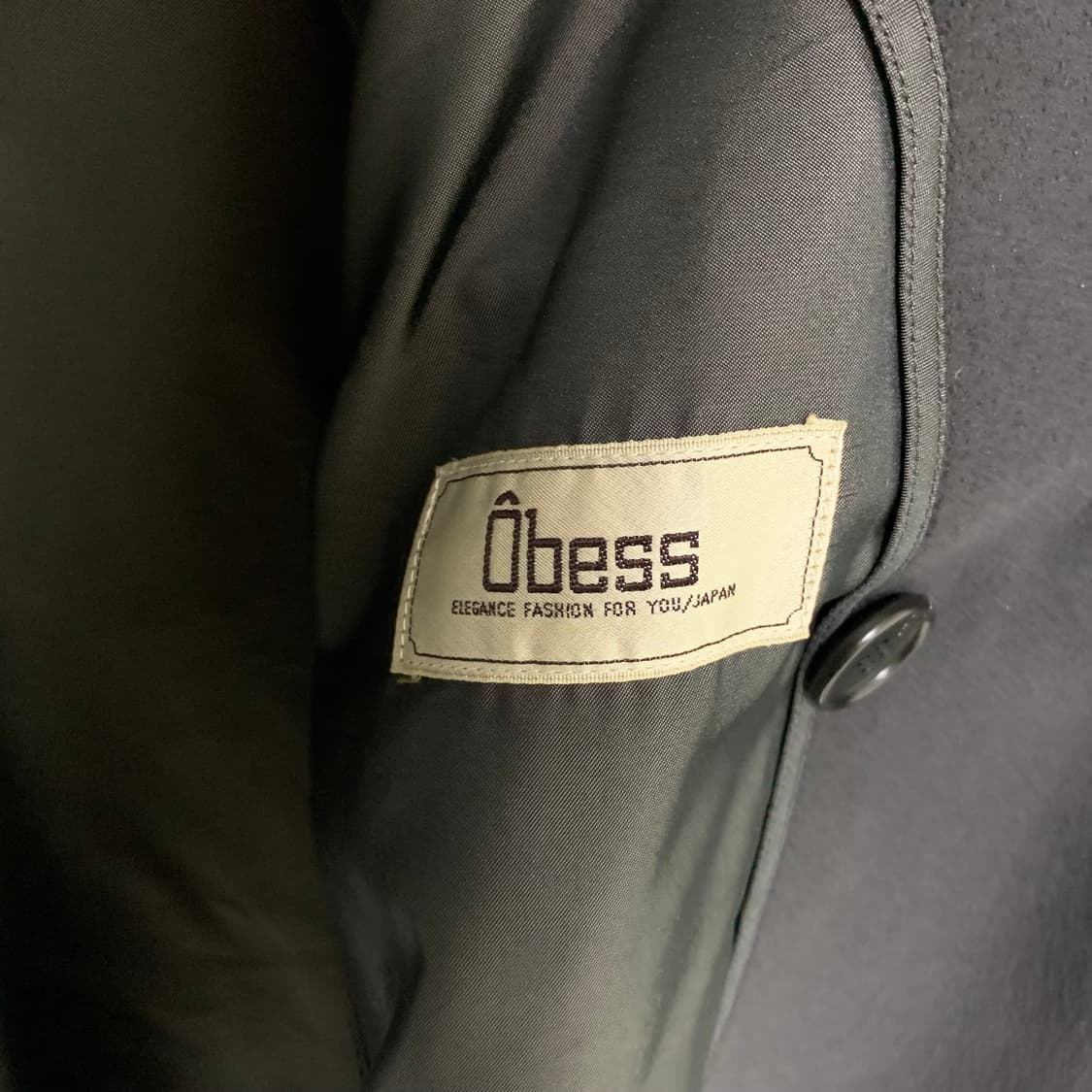 jpn 일본 빈티지 캐시미어 100% 더블 버튼 롱코트 차콜 상품이미지8