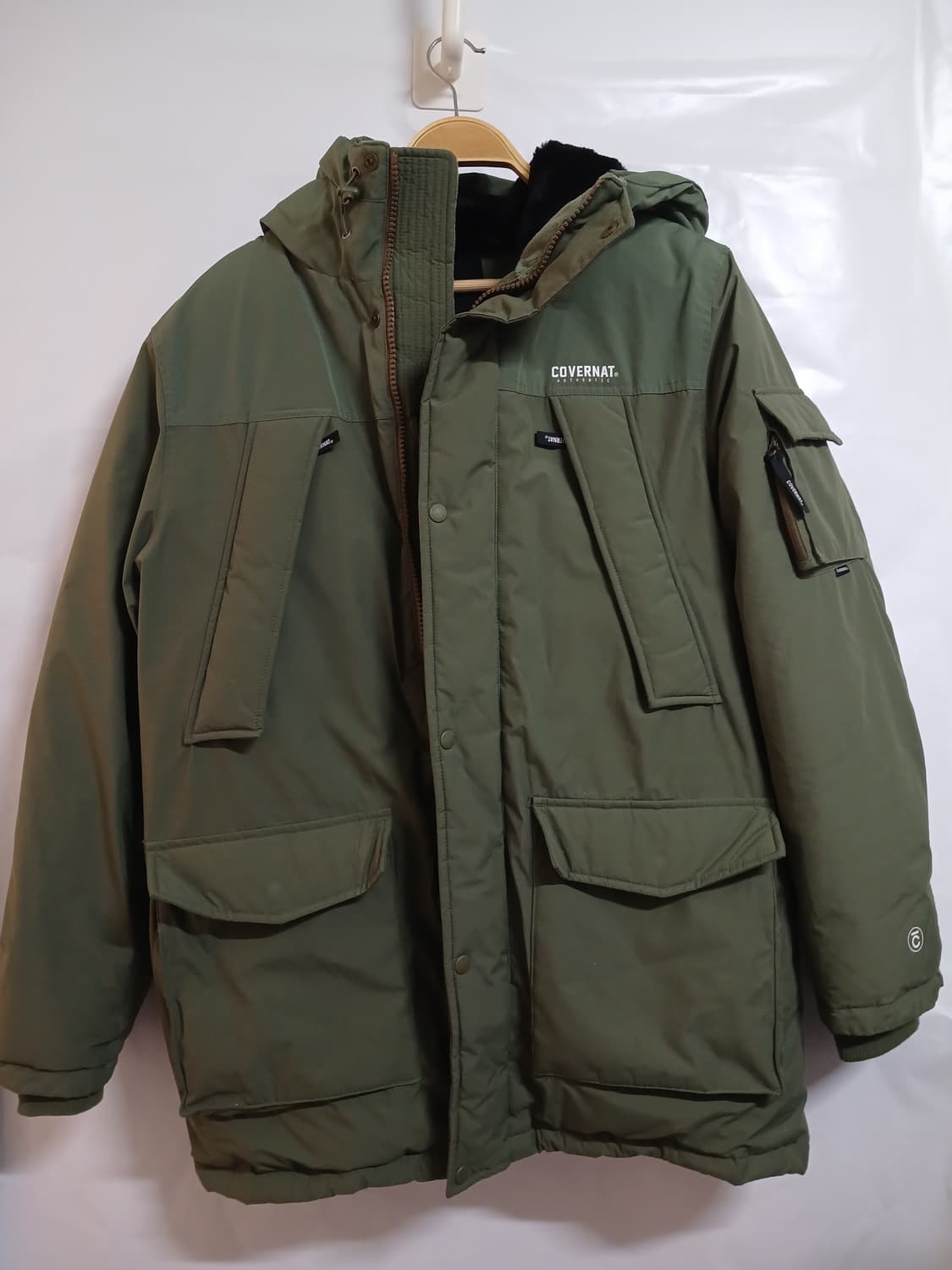 (상태굿,L,100)COVERNAT 커버낫 헤비다운패딩 카키 상품이미지1