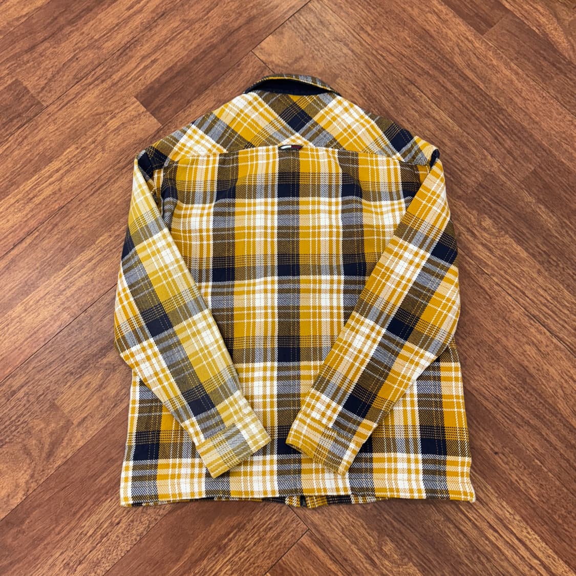 L(105) 타미힐피거 타미진스 체크 오버핏 집업 자켓  상품이미지3