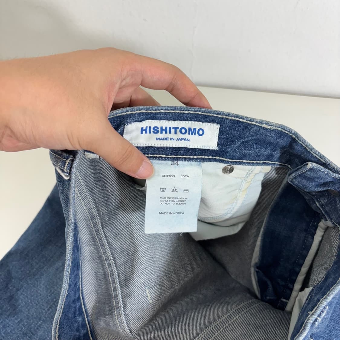 34 XL 블렌디드 인스턴트데님 히스토모 일자핏 청바지 상품이미지5