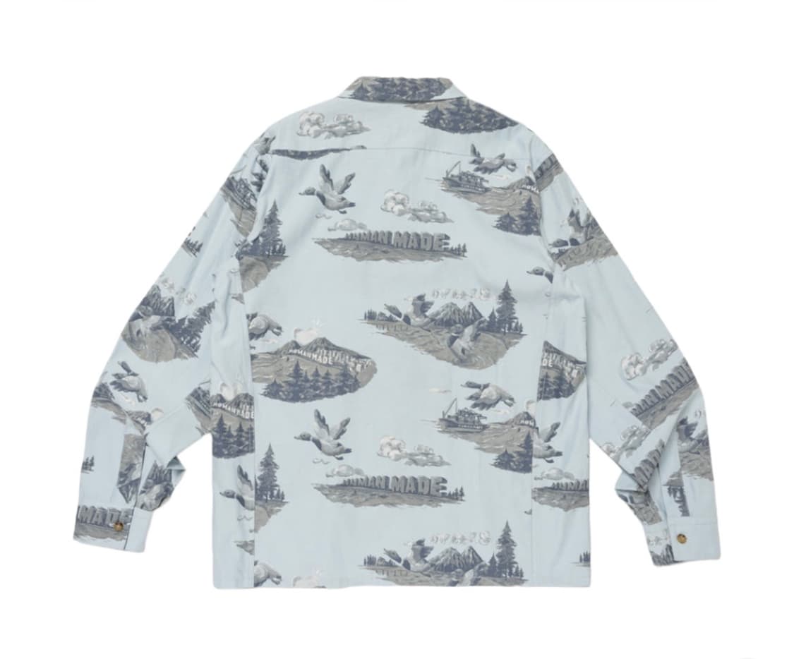 휴먼 메이드 프린티드 셔츠 블루 상품이미지2