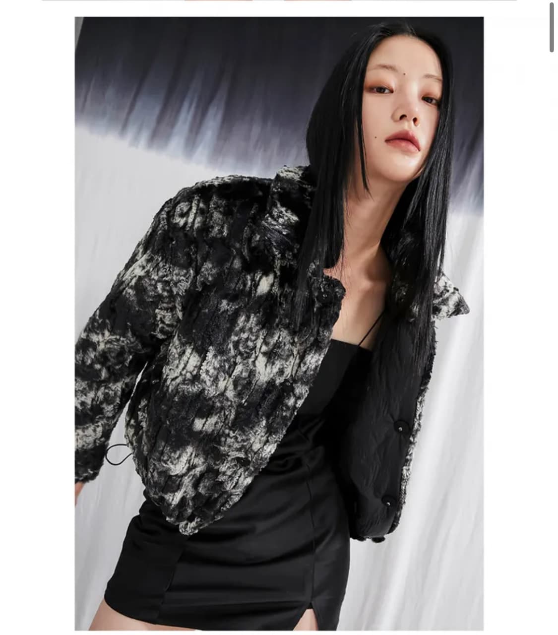 퍼자켓 블랙&화이트 상품이미지4