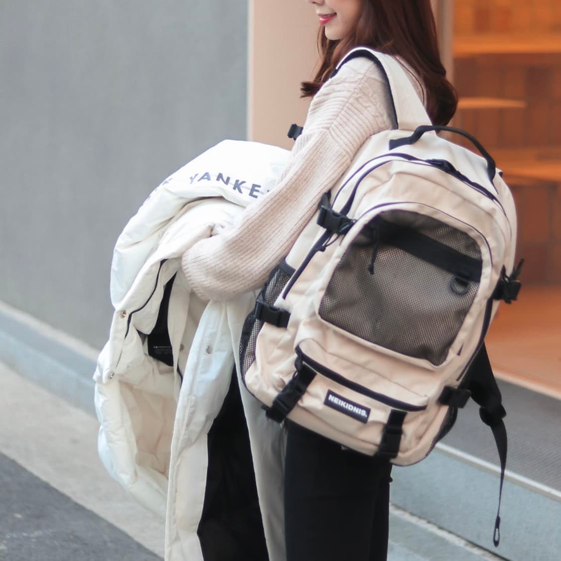 네이키드니스 코듀라 프리미어 백팩 베이지 상품이미지1