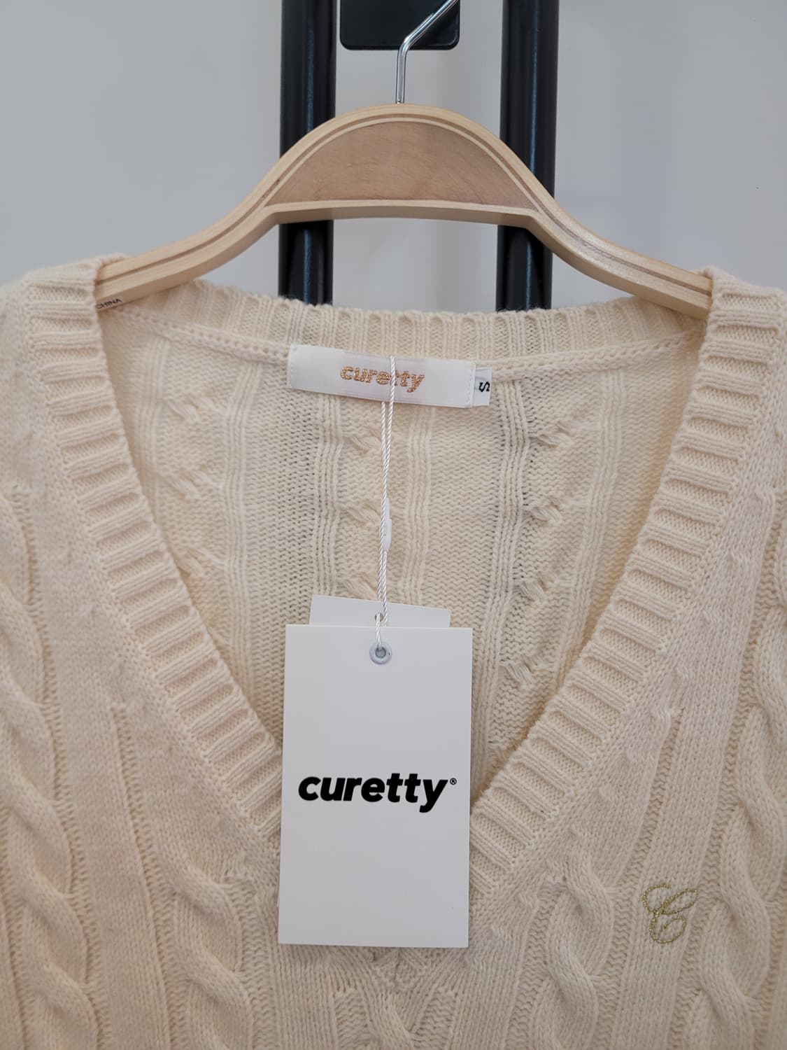 큐리티 curetty 케이블 니트 머플러 세트 S사이즈 택달린새제품 상품이미지3
