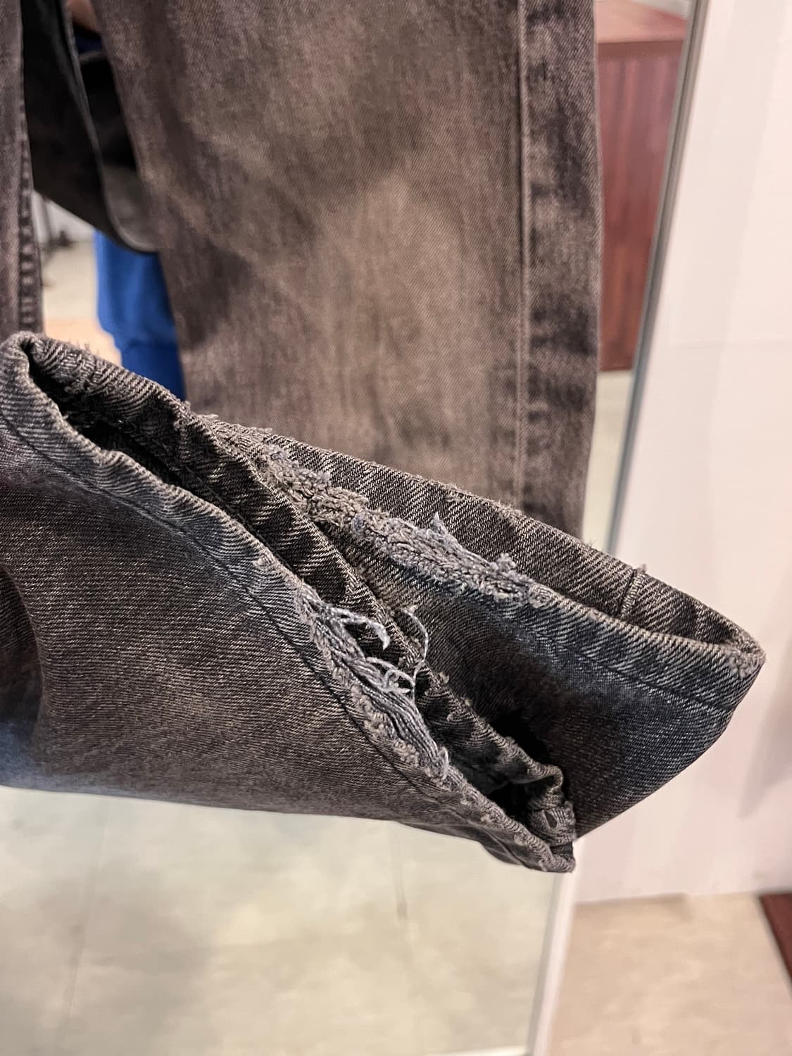 90s 리바이스 501 흑청 데님 팬츠 상품이미지7