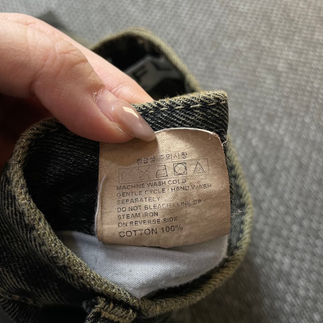 (30) ROFL 흑청 샌드 워싱 와이드 데님 팬츠 L 상품이미지7