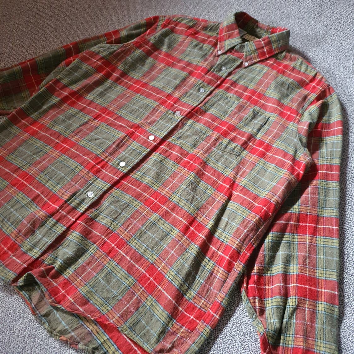 80s L.L.Bean 체크 셔츠  no.63 상품이미지2