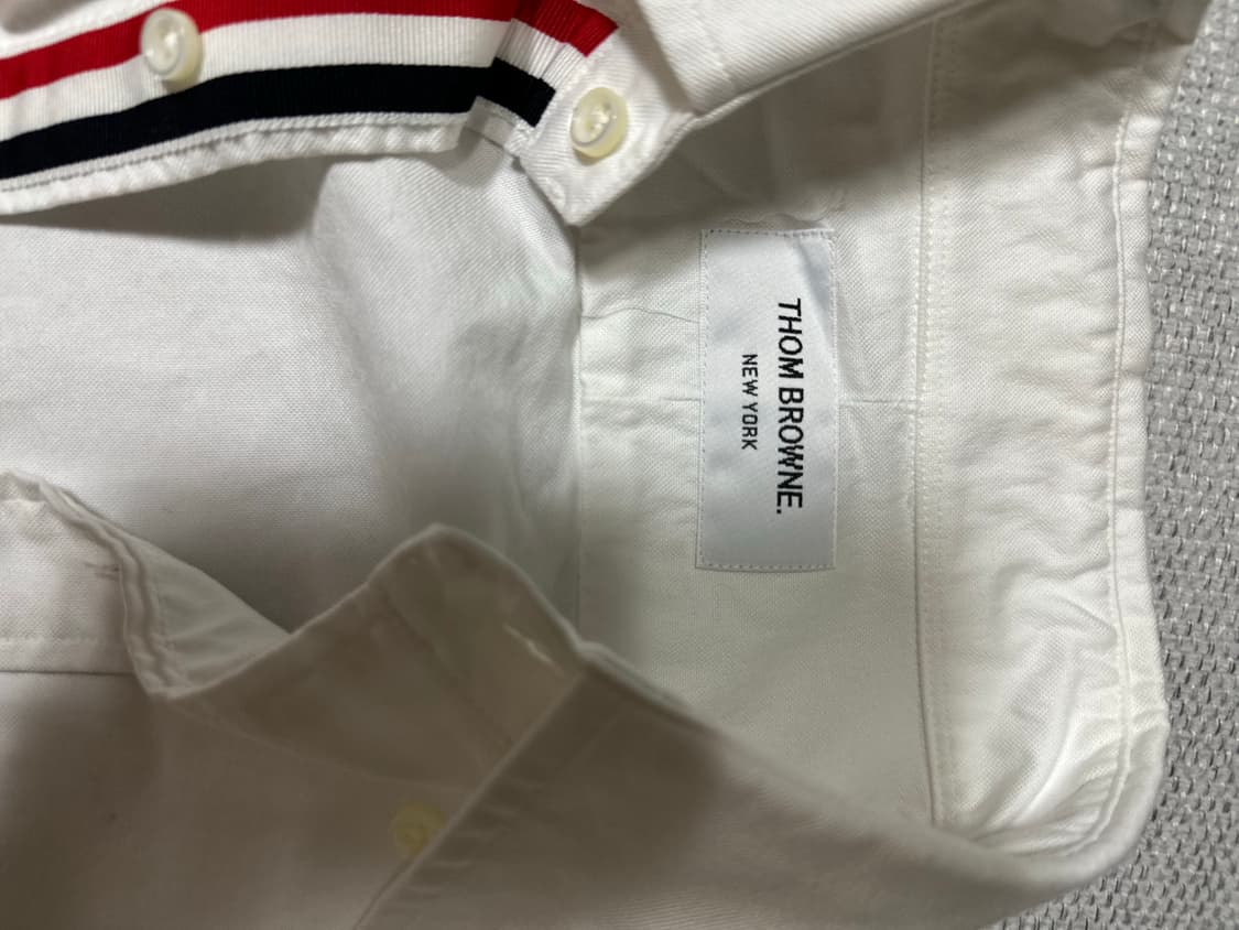 [정품] 톰브라운 트리콜로르 테이프 옥스퍼드 셔츠 (화이트/2사이즈 ) 상품이미지7
