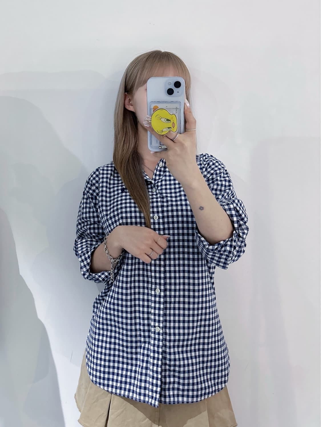 폴로랄프로렌 네이비포니 체크 셔츠 상품이미지1