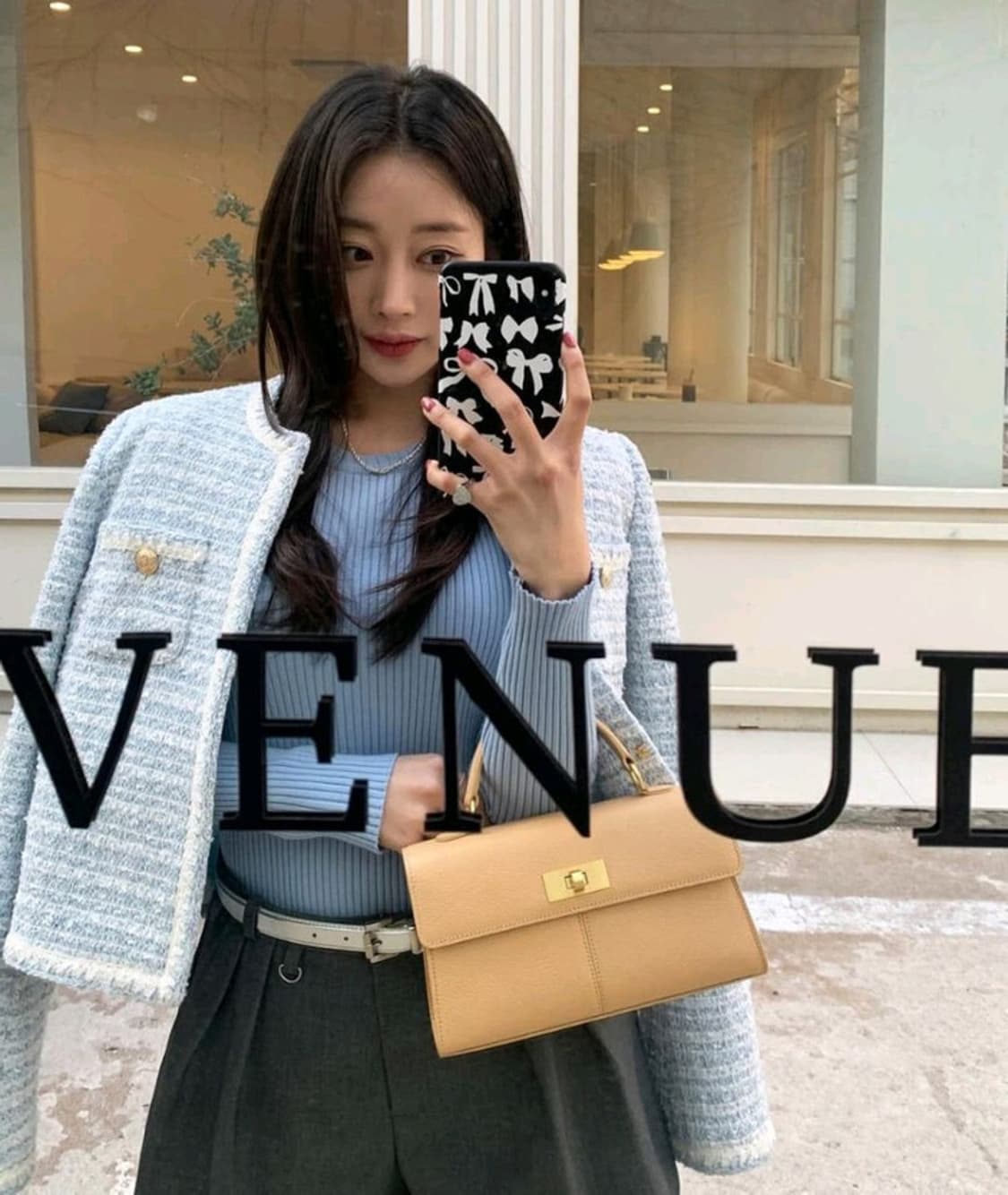 칙스라벨 셀레나 트위드 자켓(스카이블루)S 상품이미지9