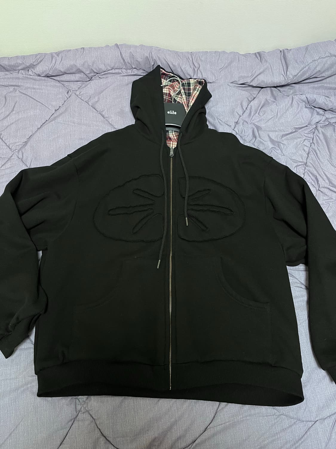 이알티알-Reversible Hoodie Zip-Up Check Red 상품이미지7