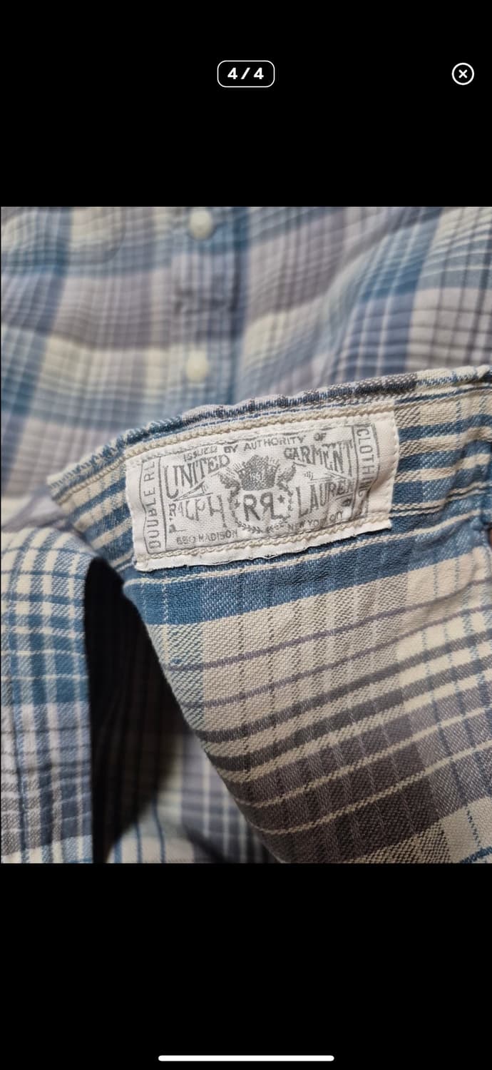 Rrl 더블알엘 인디고 체크셔츠 상품이미지4
