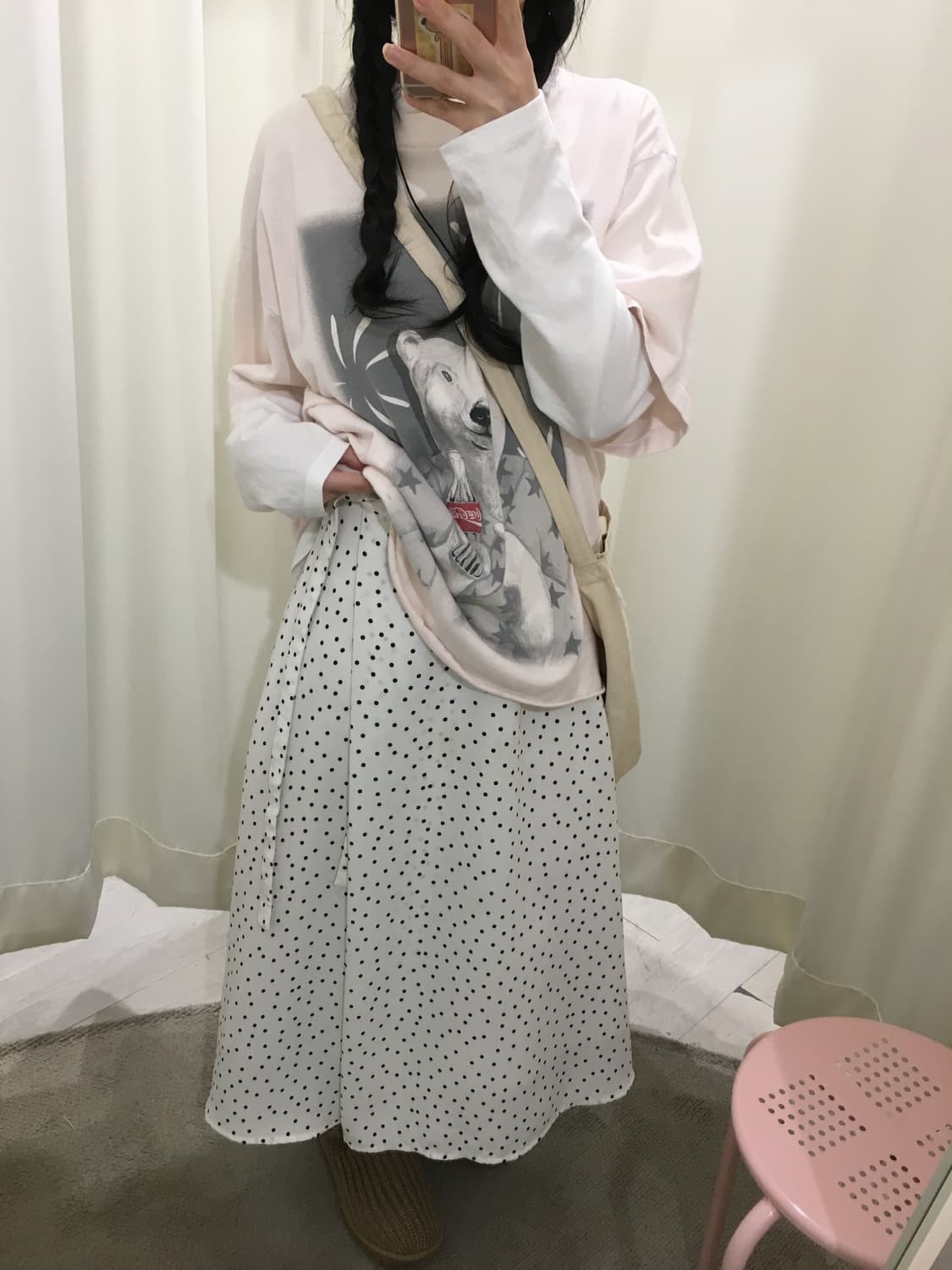 dot wrap skirt 상품이미지4