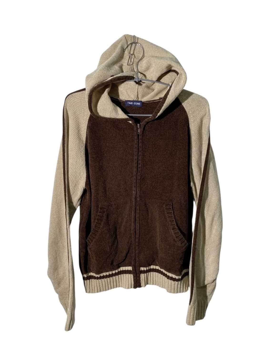 time-zone 니트 후드 집업 상품이미지1