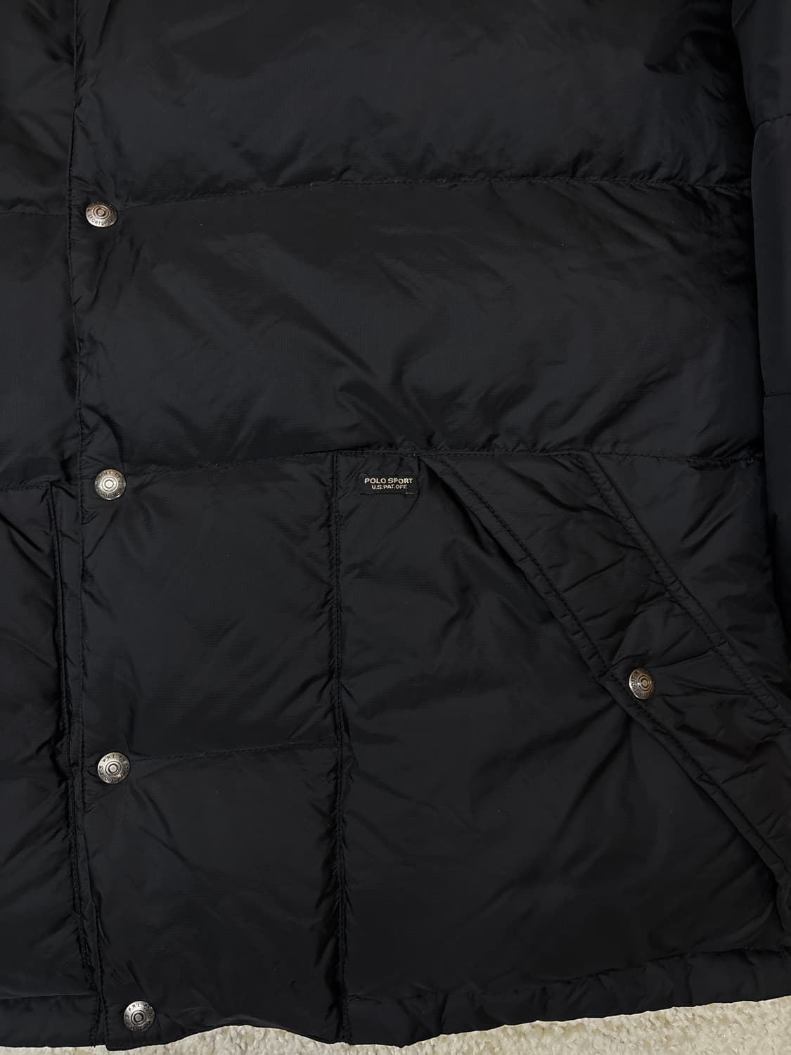 [M] 90s 폴로스포츠 덕다운 푸퍼 블랙 패딩 자켓 상품이미지2