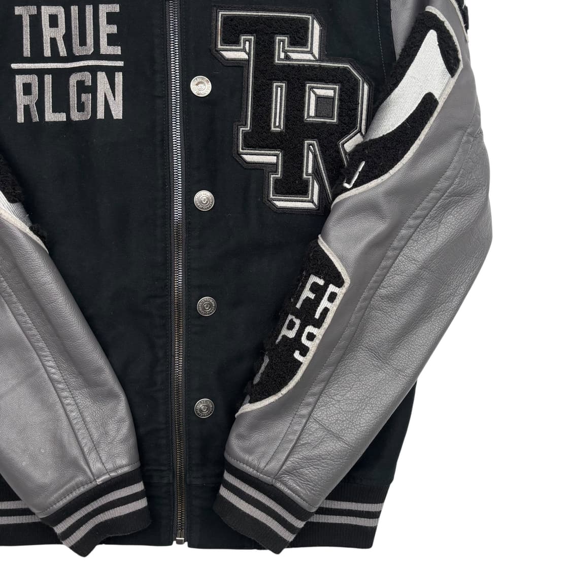 트루 릴리전 몰스킨 레더 바시티 자켓 S 상품이미지3