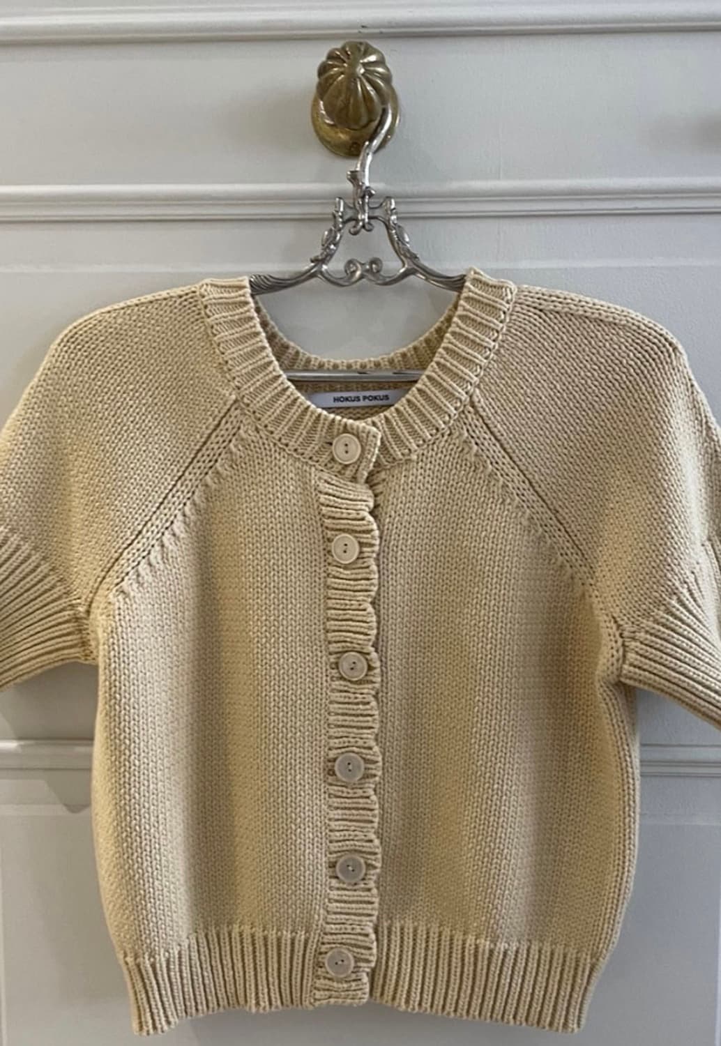 호쿠스포쿠스 반팔 코튼 니트 버터 상품이미지4