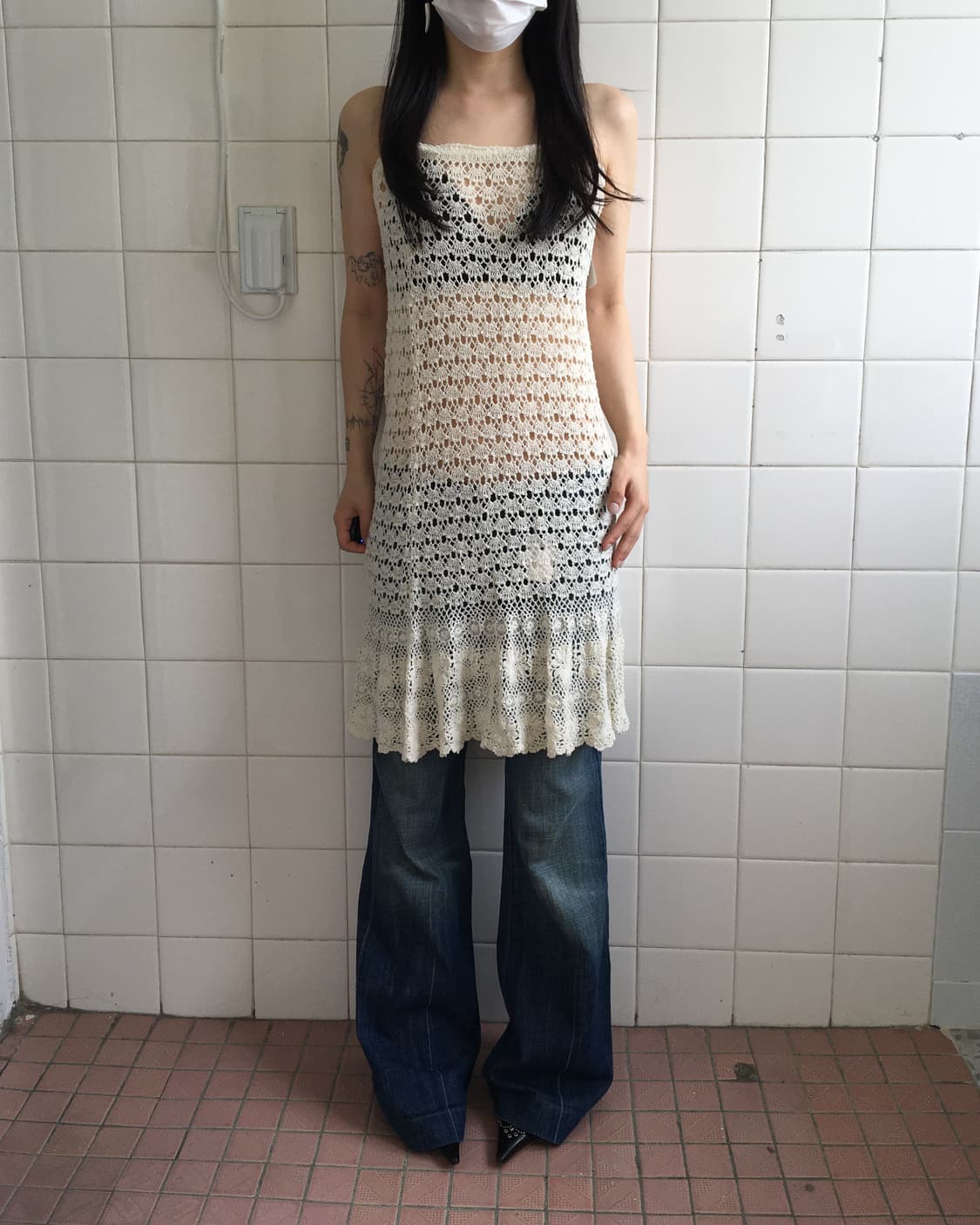 Crochet net skirt 상품이미지4