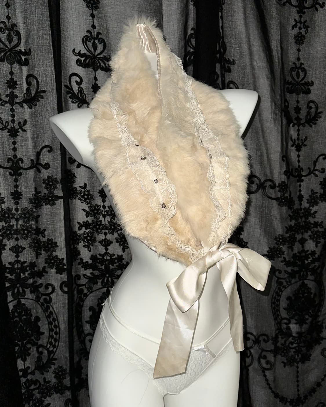 Lovely bunny fur scarf 상품이미지1