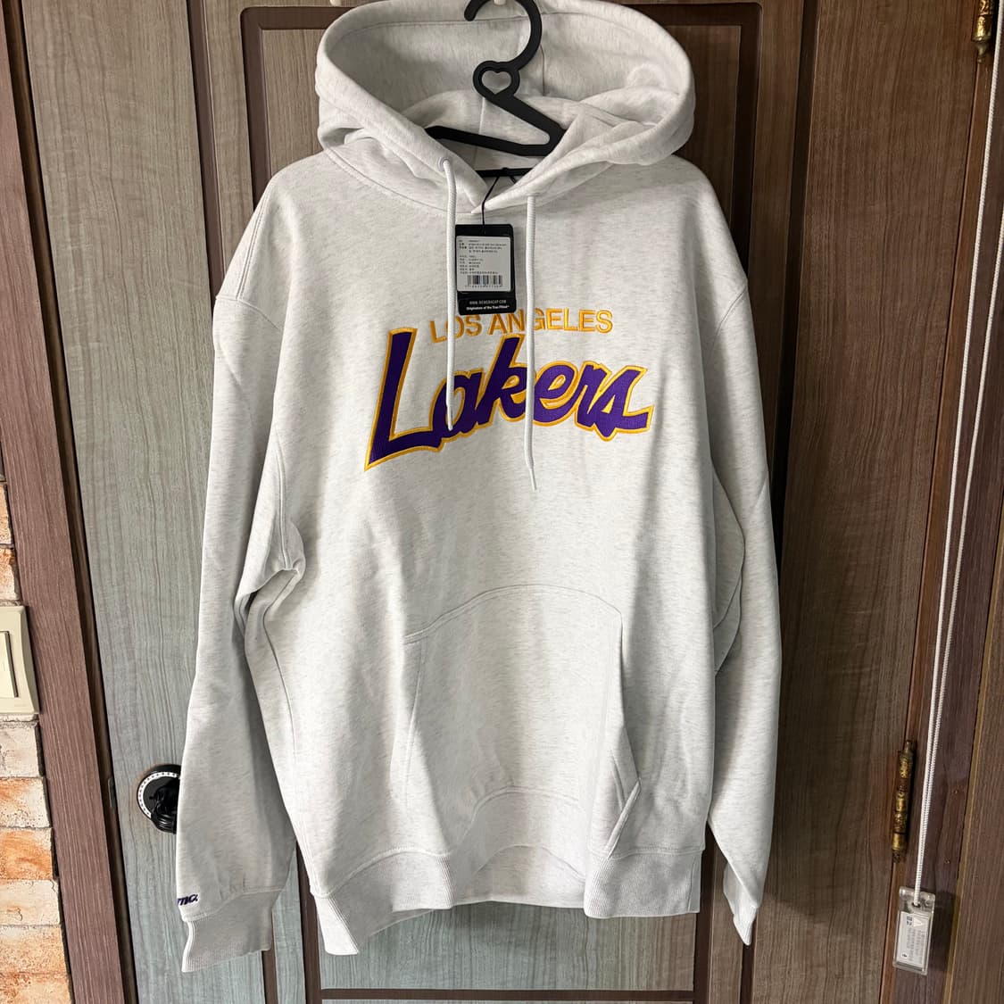 새상품(L)뉴에라x엘엠씨 NBA 레이커스 후드티 그레이 상품이미지1