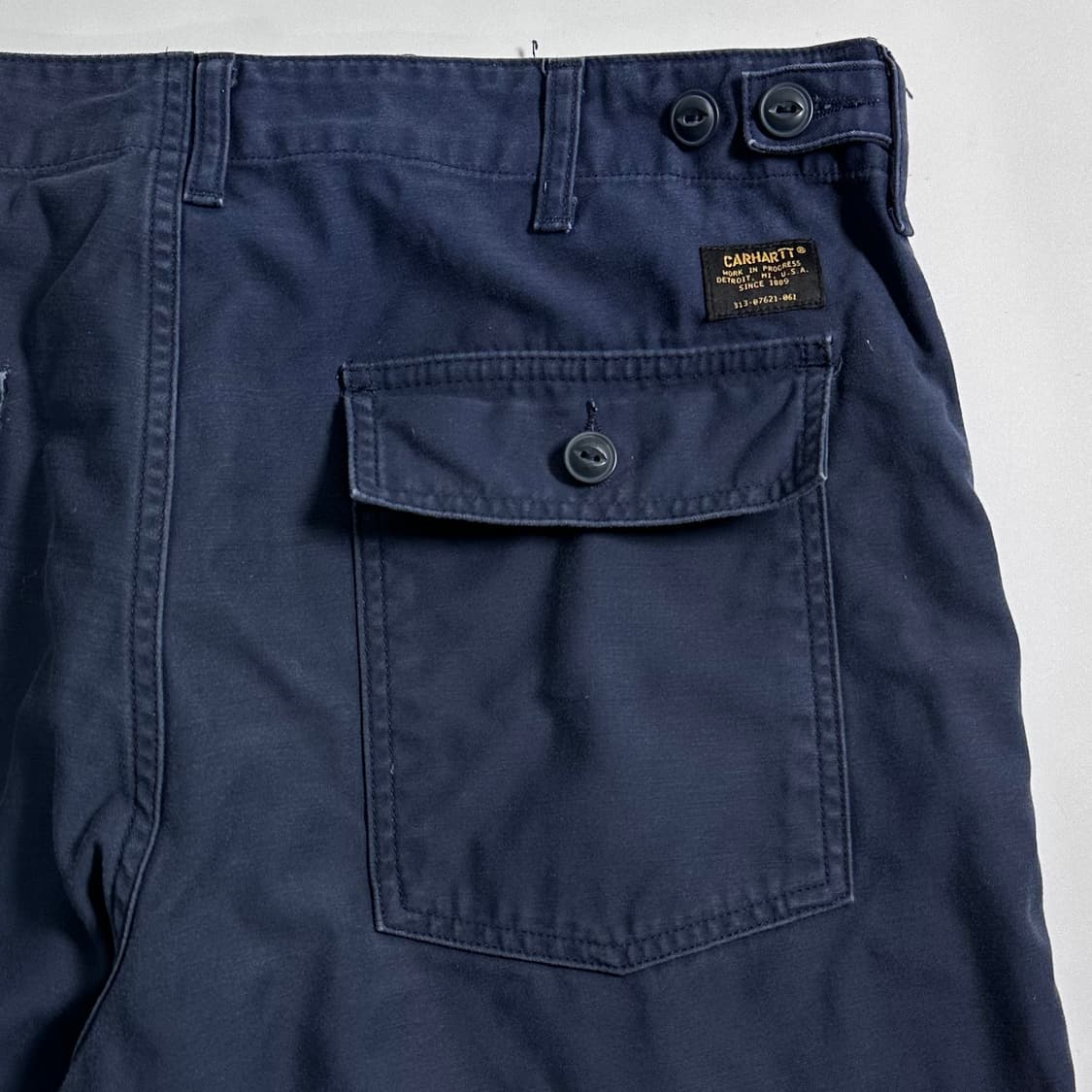 칼하트 네이비 코튼 퍼티그 팬츠 상품이미지5