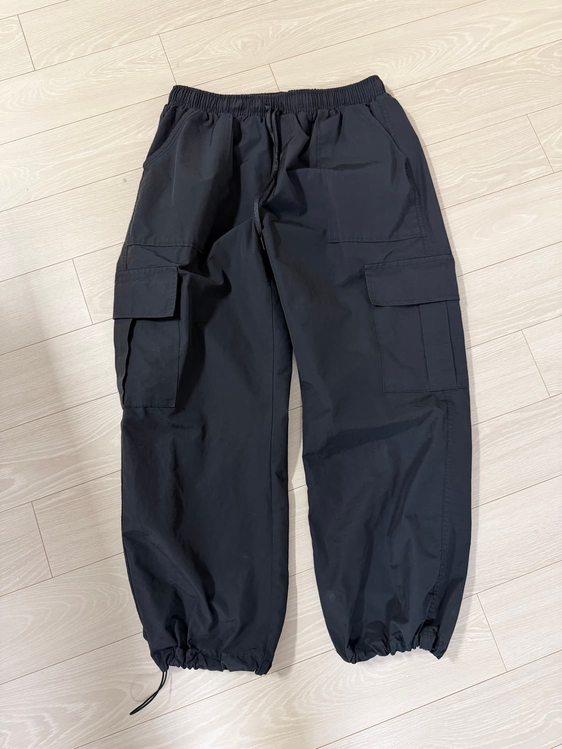 미뇽네프 2way 와이드 카고 조거팬츠 블랙 32 상품이미지3