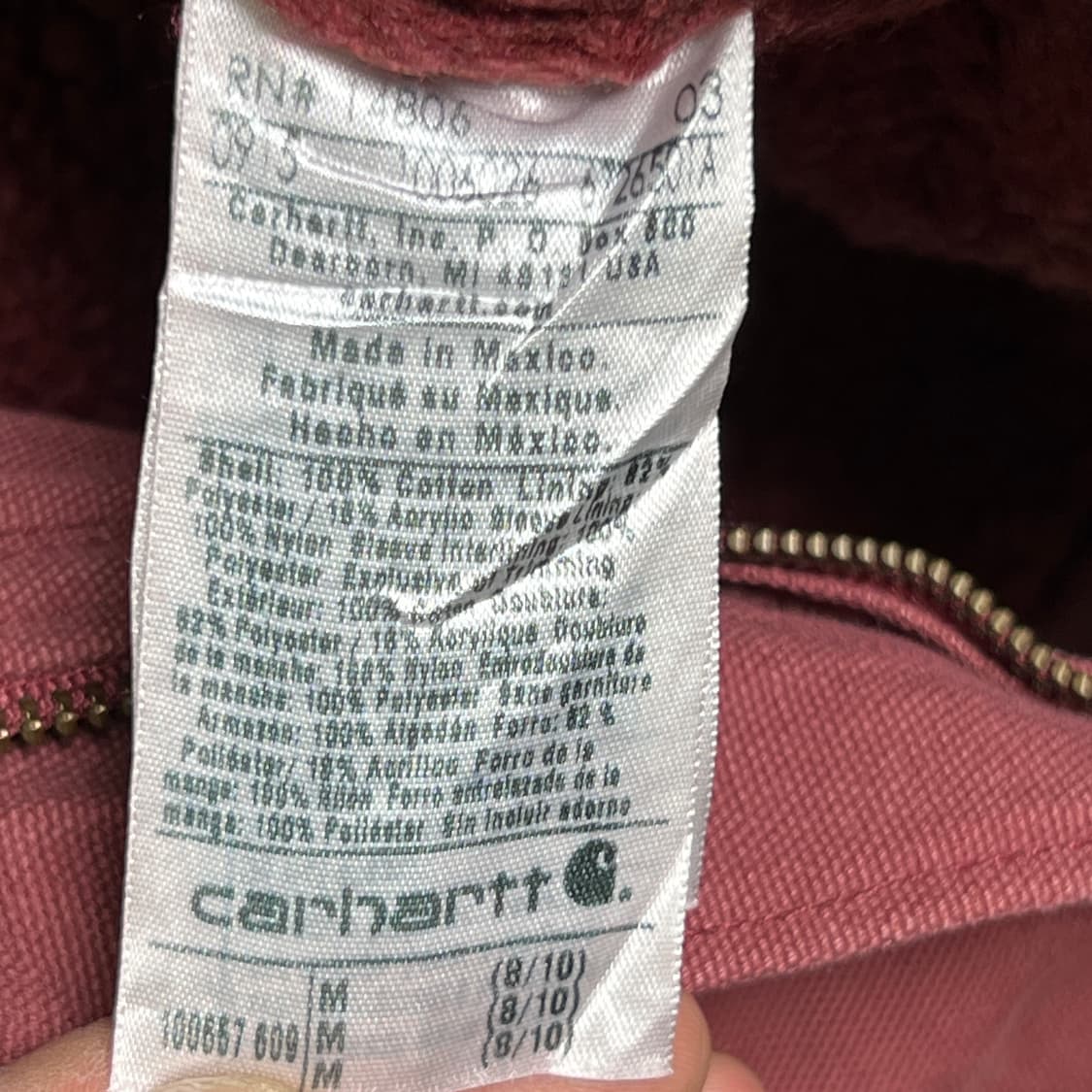 Carhartt 칼하트 샌드스톤 버클리 셰르파 라인드 자켓 M 상품이미지9