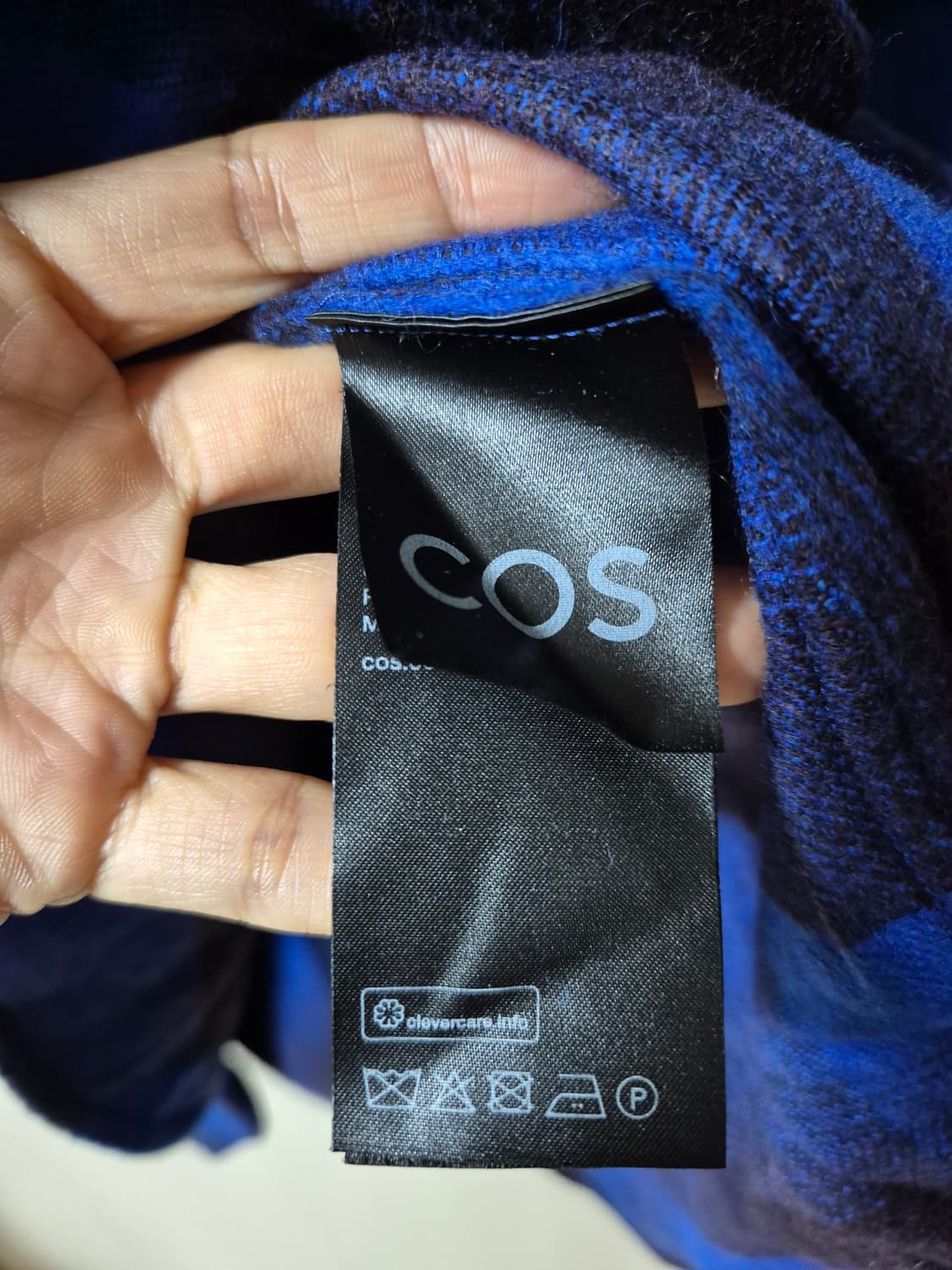 코스 COS 신형 체크 셔츠 울 블랜드 롱남방  M 상품이미지6