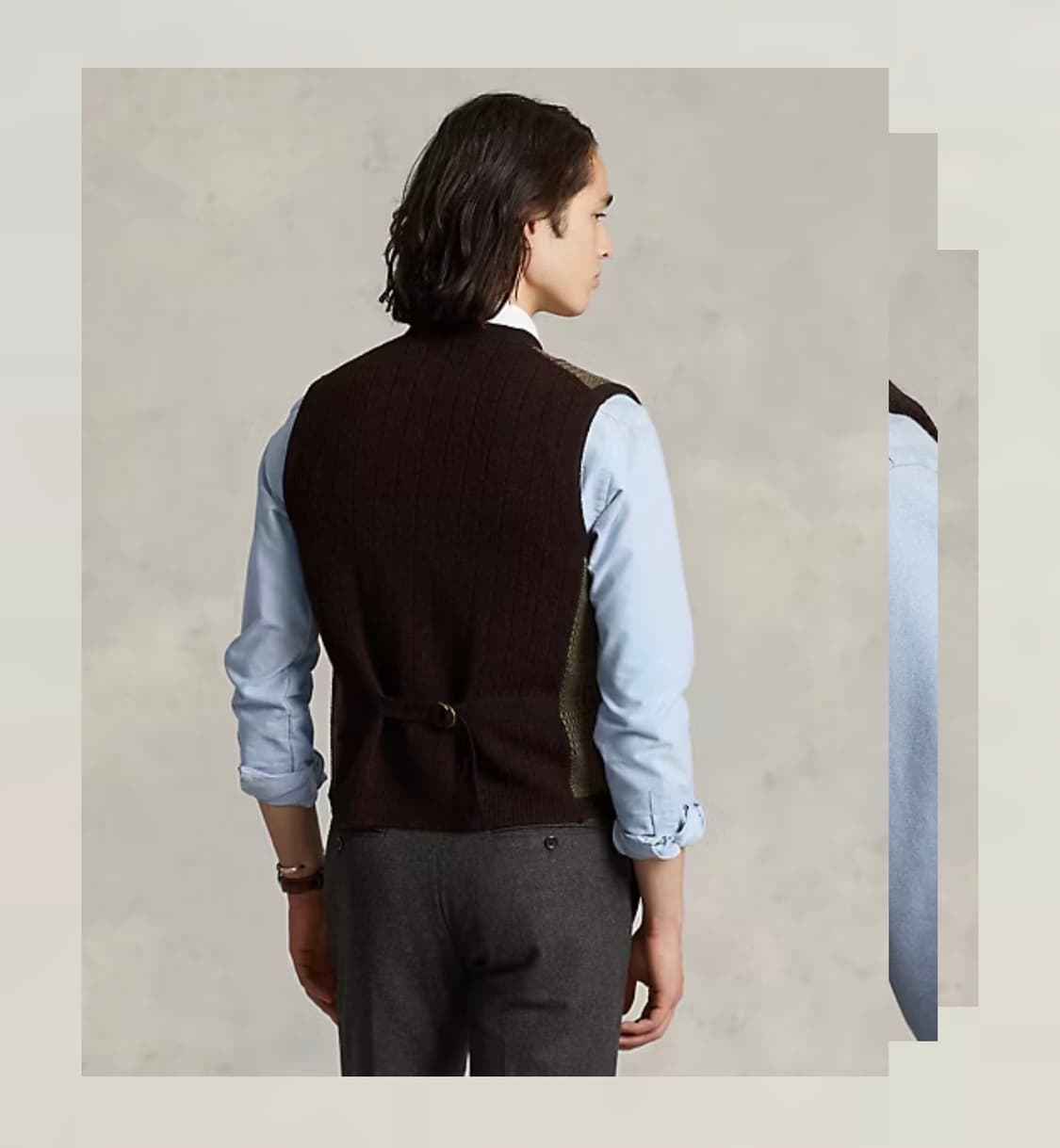 (미착용) 폴로 글렌 플래드 울 베스트/ m 상품이미지3