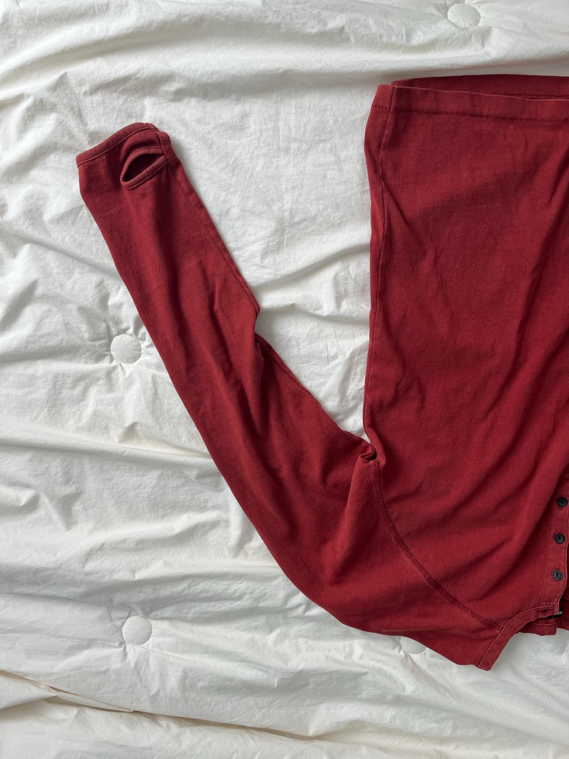 해칭룸 더블 헨리넥 레드 상품이미지3