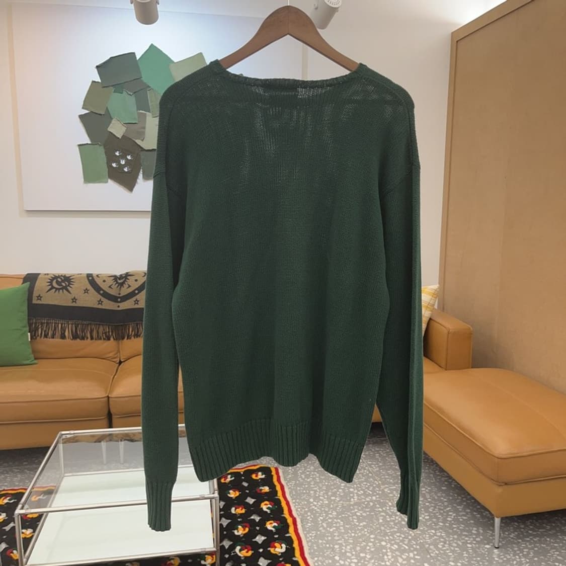 폴로 랄프로렌 베이직 딥그린 홀리데이 니트 XL C06617 상품이미지4