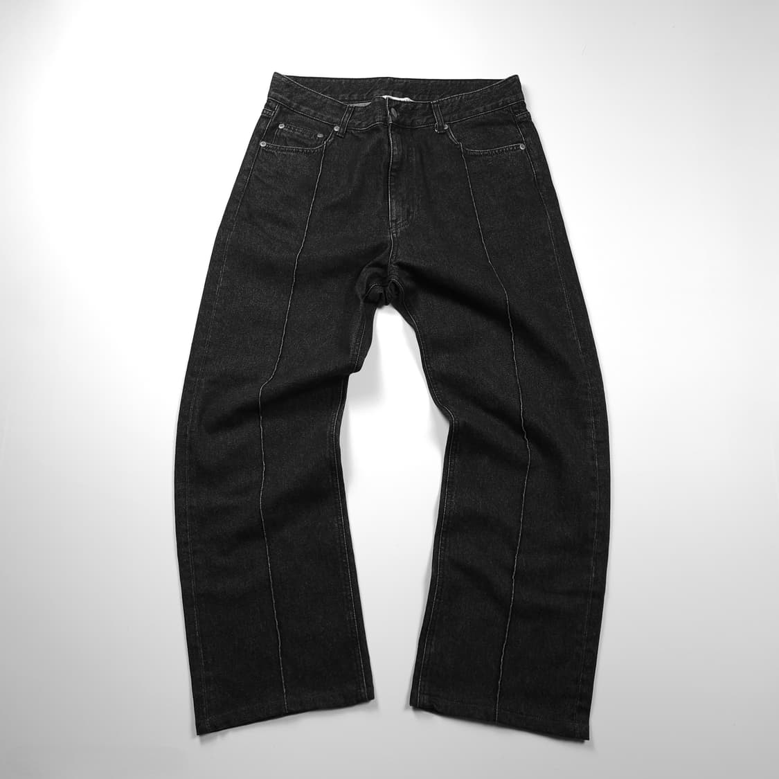 유니폼브릿지 절개 디테일 흑청 데님 팬트 (L) 상품이미지1
