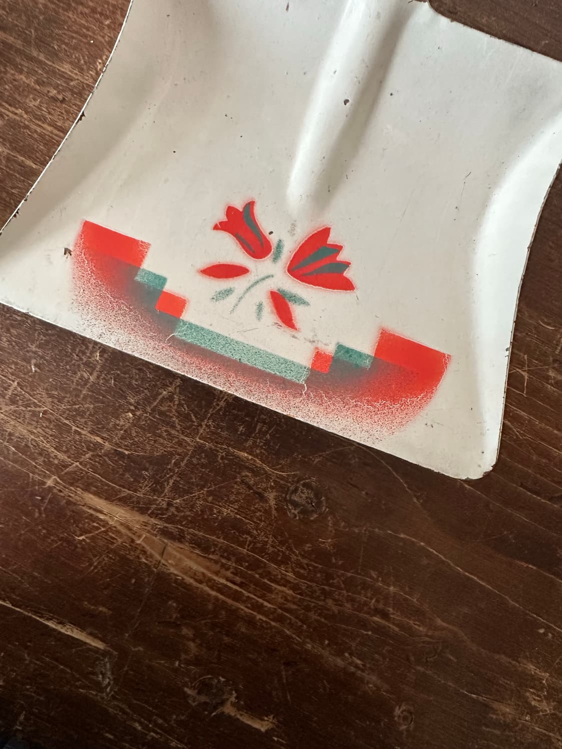 독일)빈티지 붉은꽃 쓰레받이 상품이미지4