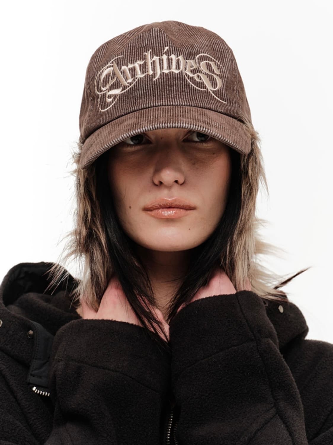 2000아카이브 코듀로이 퍼 이어플랩 캡 브라운 상품이미지4