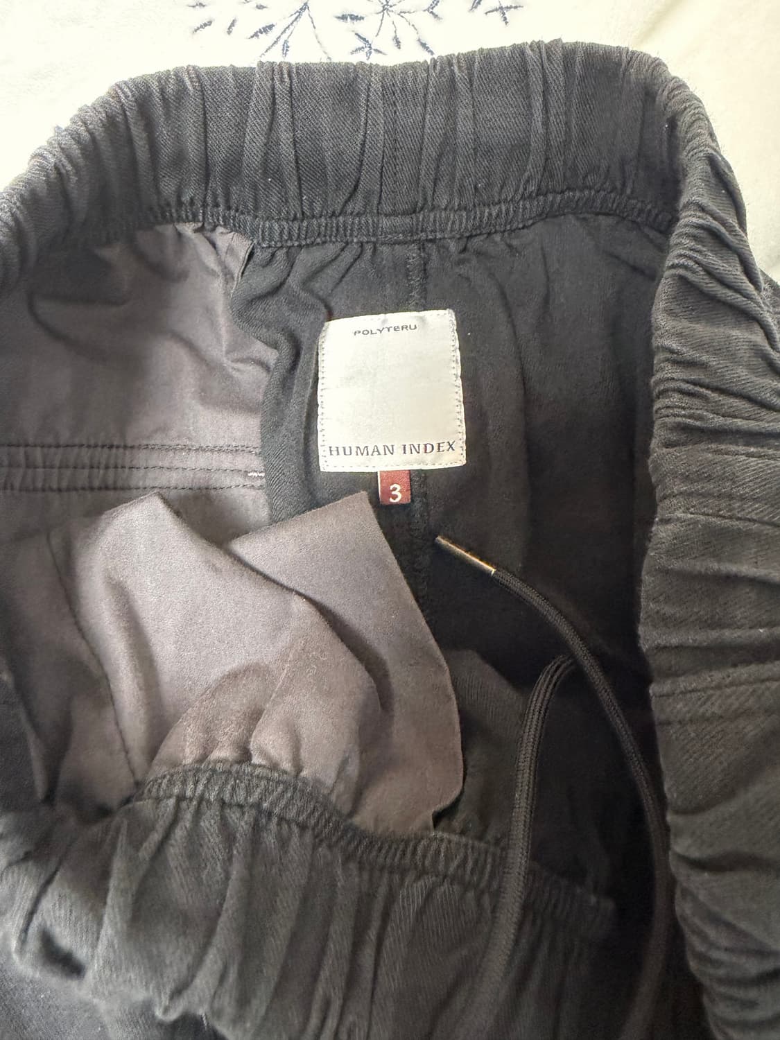 [3]폴리테루 휴먼인덱스 인덱스 1/2 카고 팬츠 블랙 상품이미지2