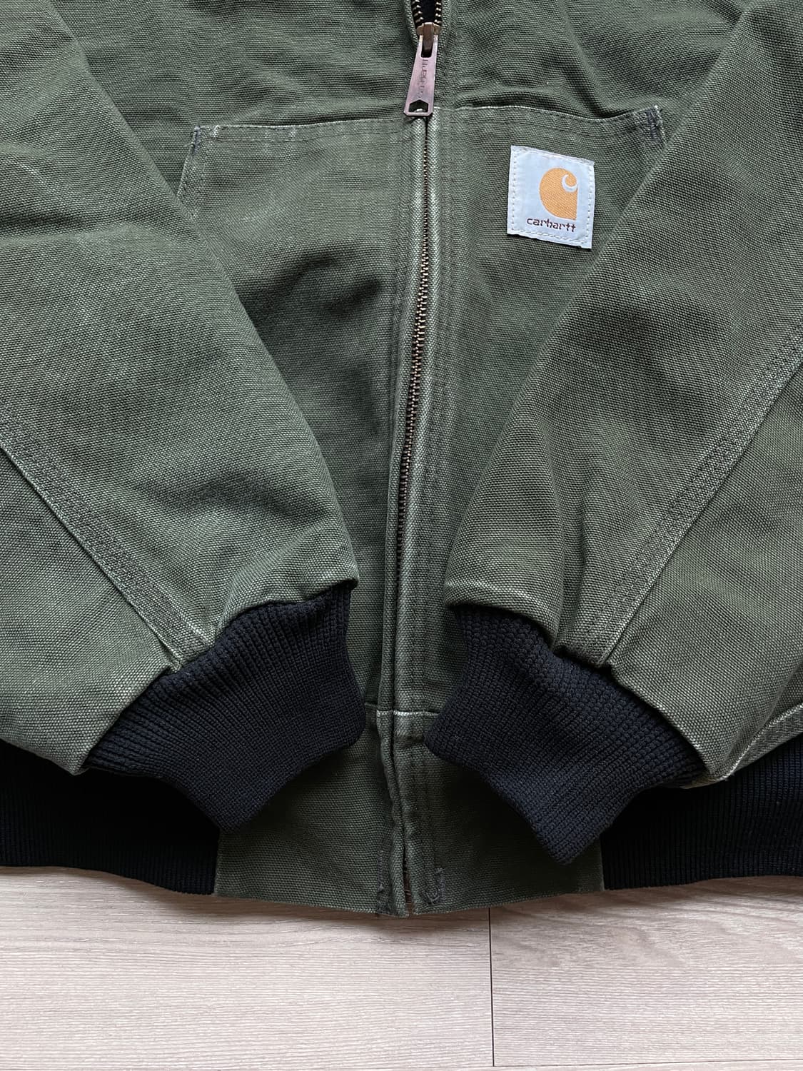 90s 칼하트 JR104 그린 액티브 자켓 OG 후드자켓 상품이미지5
