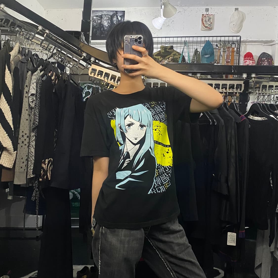 Bandai 주술회전 미와 카스미 프린팅 반팔티셔츠 상품이미지7