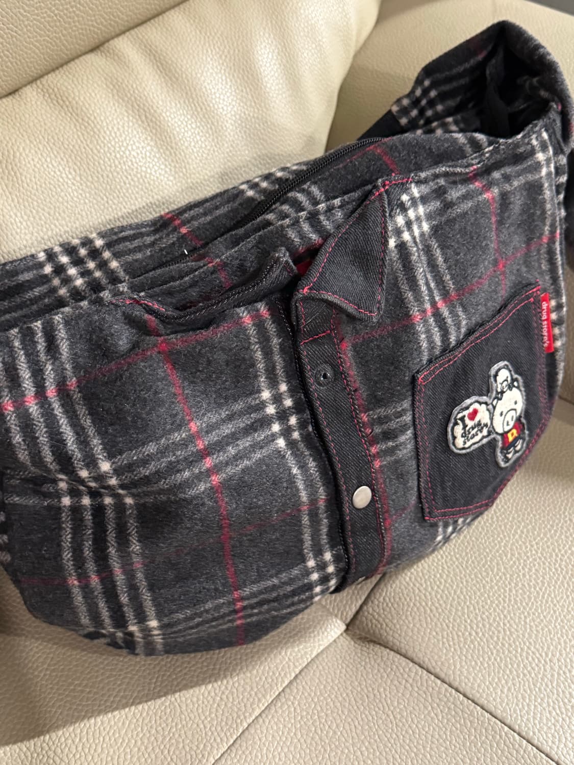 drug store's check pattern cross bag 상품이미지2