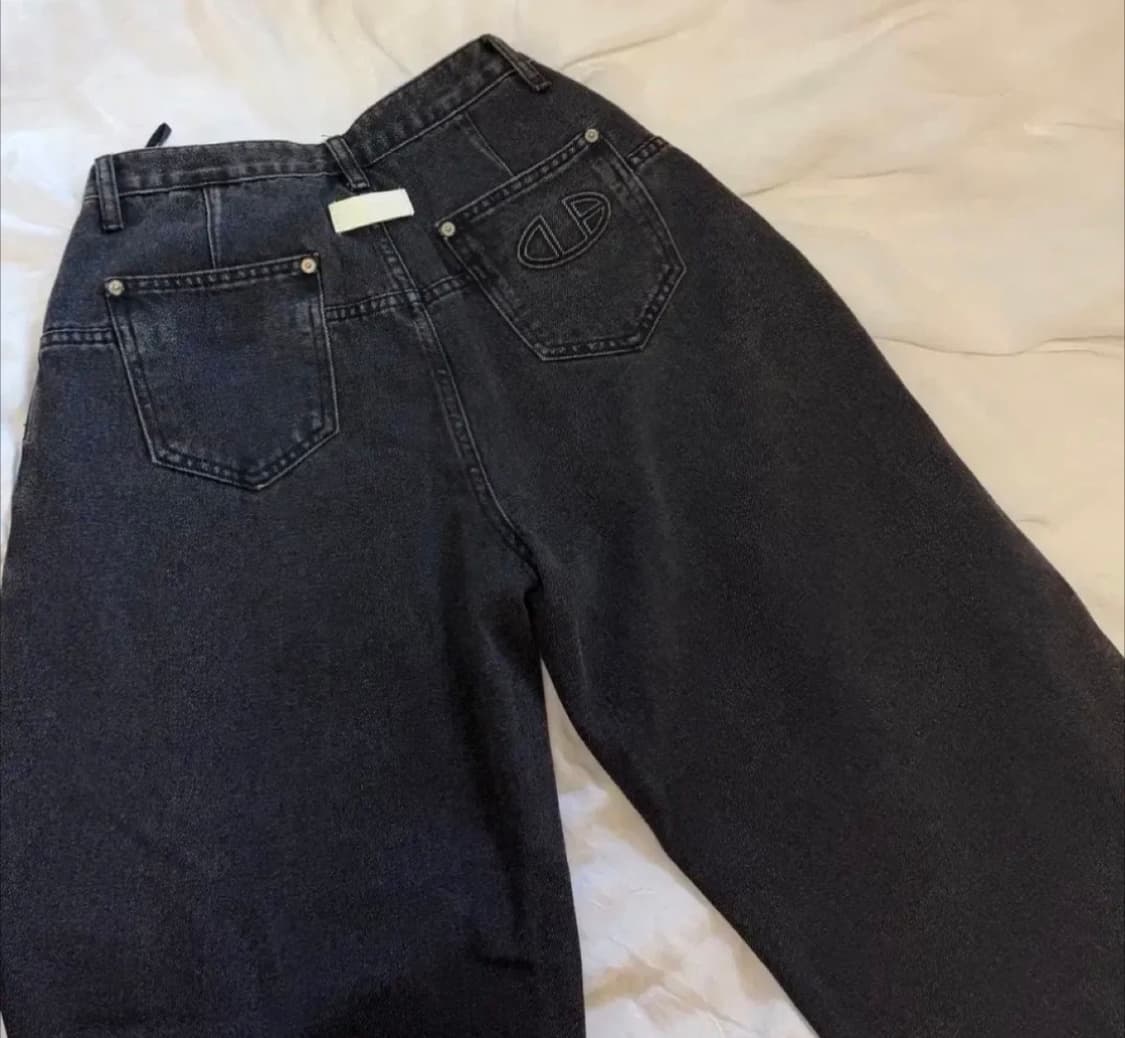 돈비레잇 투턱 와이드데님 흑청 xs 상품이미지5