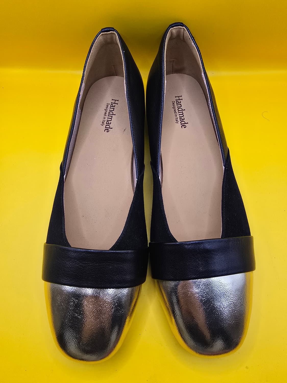 가죽수제화 여성 플랫 (골드배색)250 상품이미지2