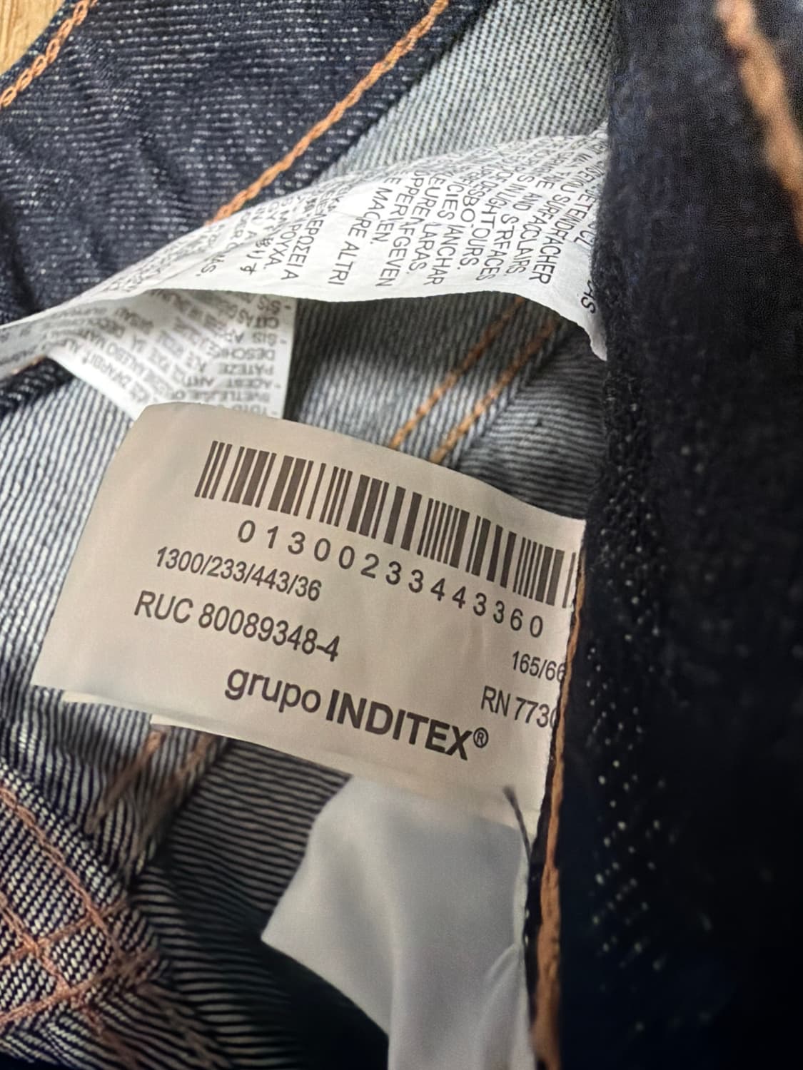 자라 하이웨스트 배럴핏 데님 생지 청바지 상품이미지3