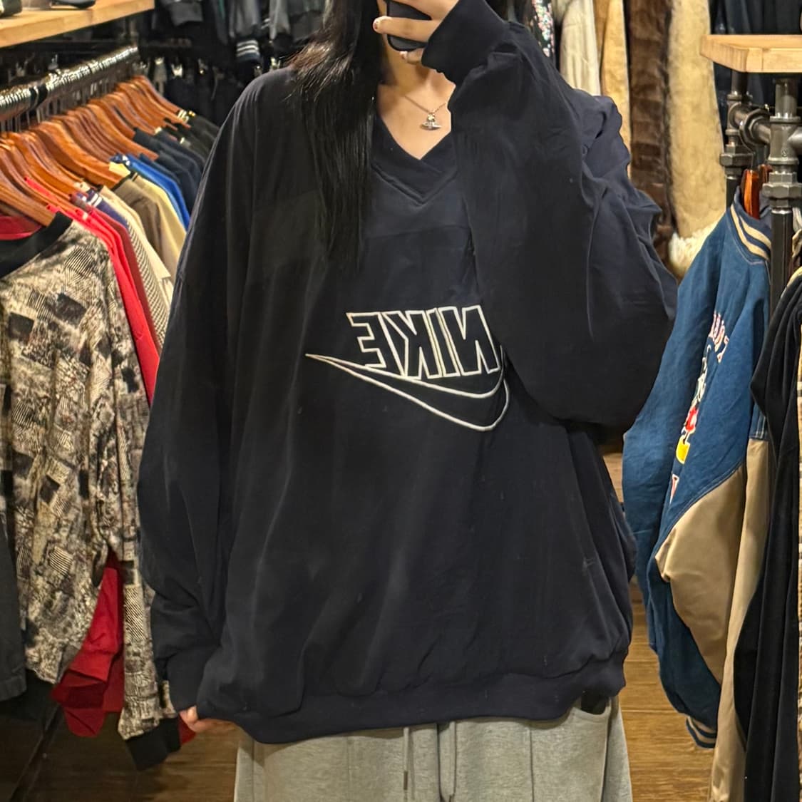 [HI] Nike 나이키 빅로고 웜업 네이비 상품이미지1