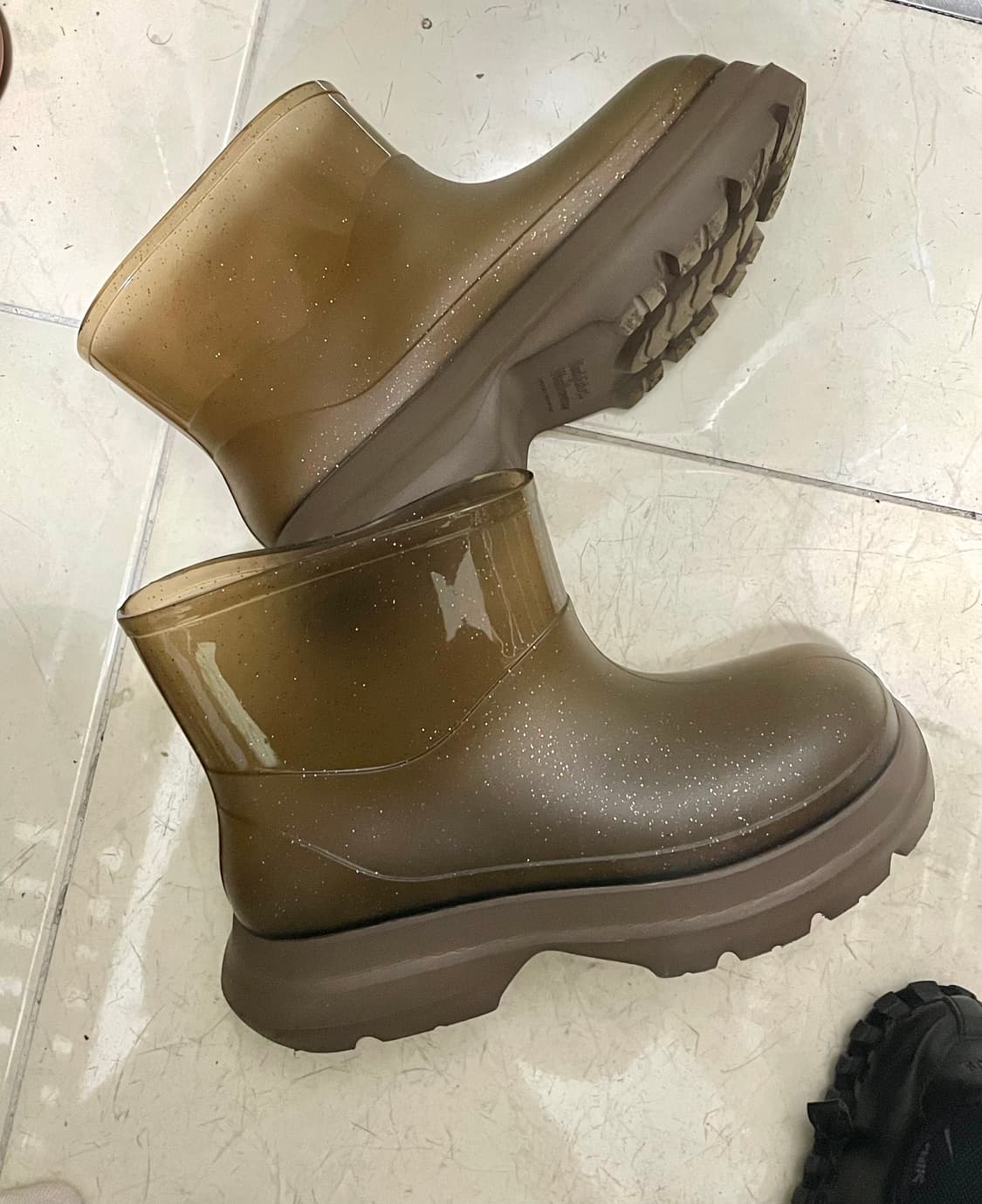 락피쉬웨더웨어 글리터 브라운장화 상품이미지1