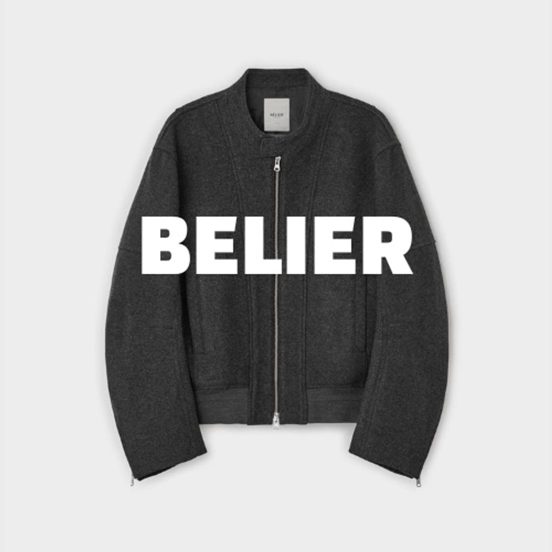 벨리에 호벤 바이커 자켓 차콜 그레이 L 상품이미지1