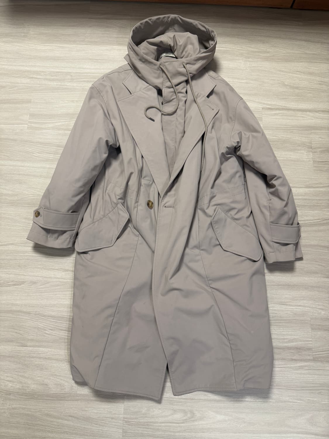 노앙 레이어드 패딩 트렌치 코트 베이지 상품이미지5